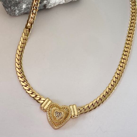 NEW Rhinestone Heart On Snake Chain - Picture 15 of 16